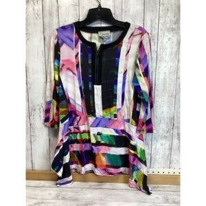 GOTH Y2K INDIE NORMCORE GORPCORE FISHERMAN Lynn Ritchie Silver Women Top Small